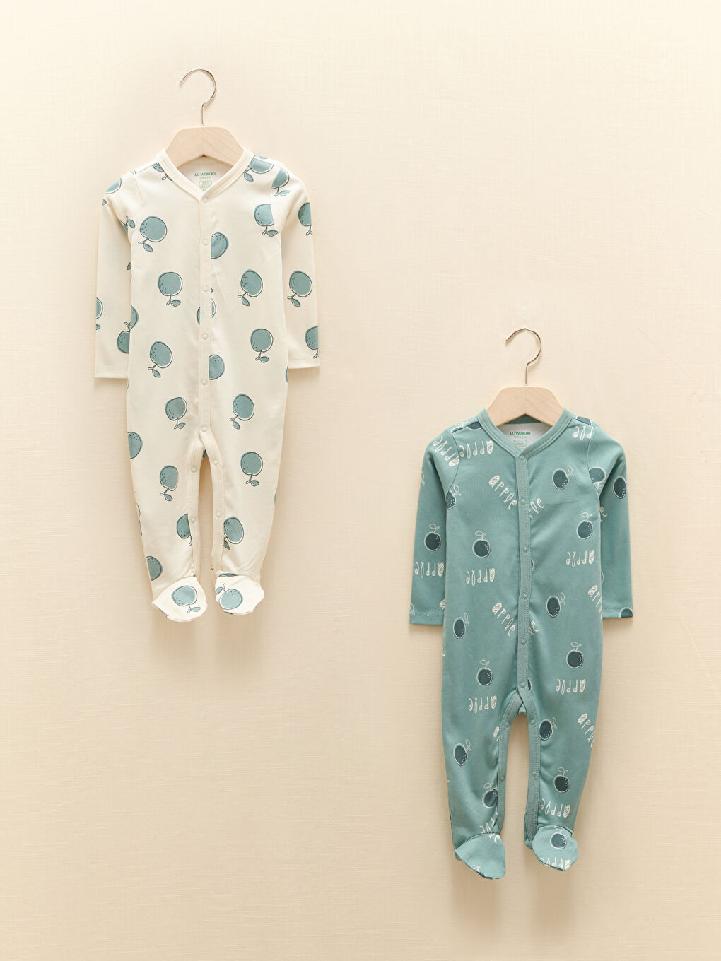 V Neck Long Sleeve Printed Baby Girl Jumpsuit 2 Pieces