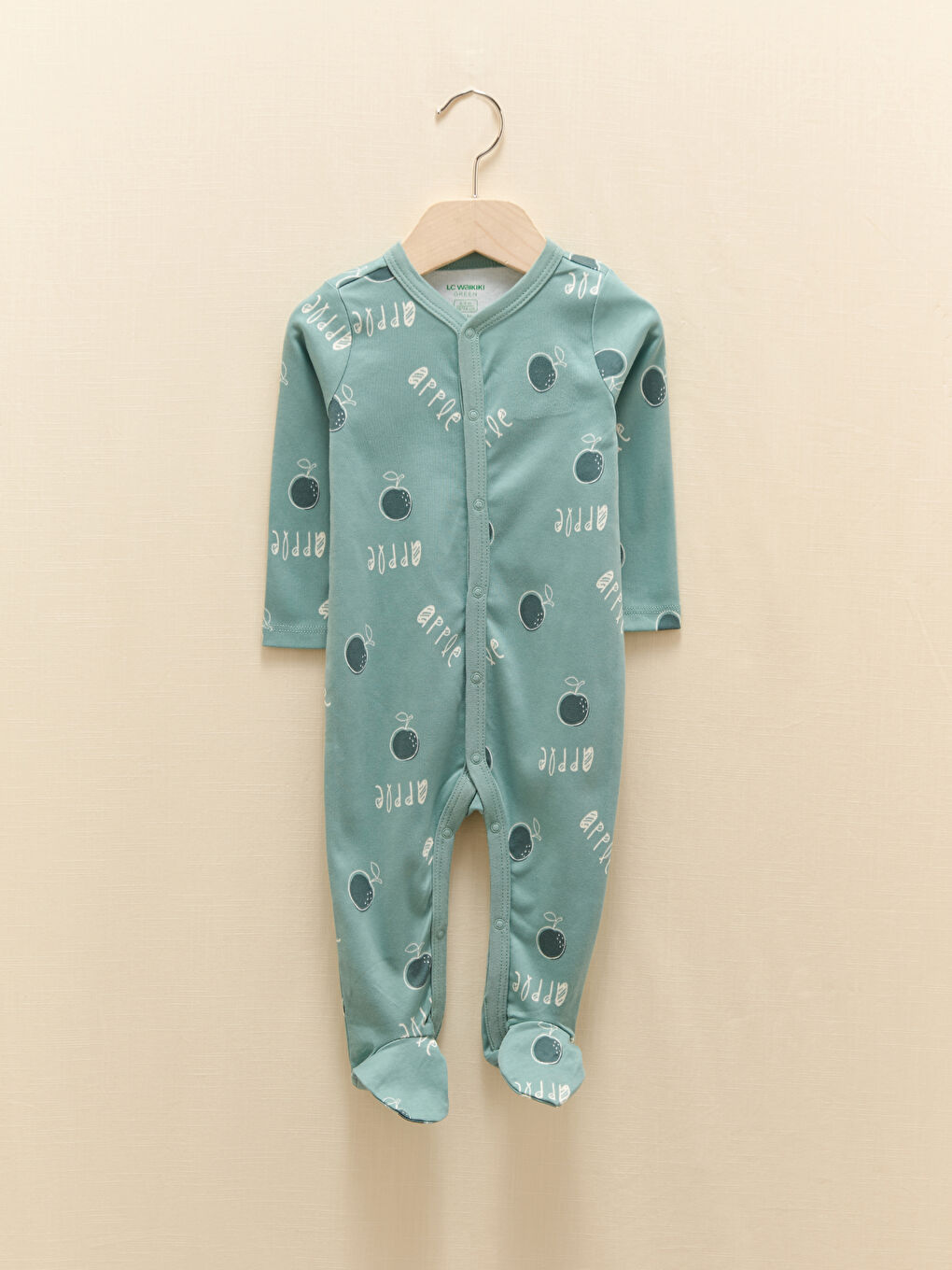 V Neck Long Sleeve Printed Baby Girl Jumpsuit 2 Pieces-4
