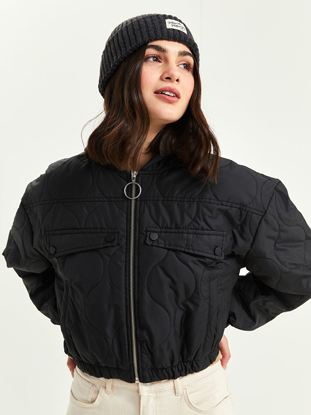 Label Printed Women's Tricot Beret