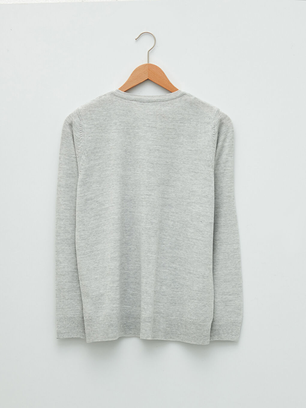 Crew Neck Plain Long Sleeve Women's Knitwear Cardigan-6