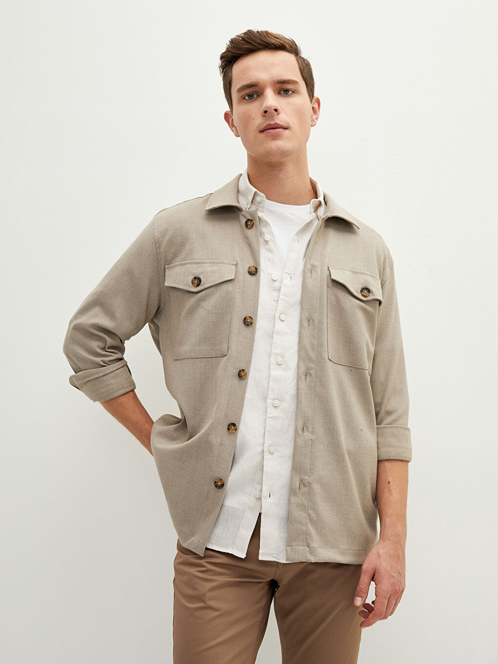 Casual Fit Men's Shirt Jacket-1