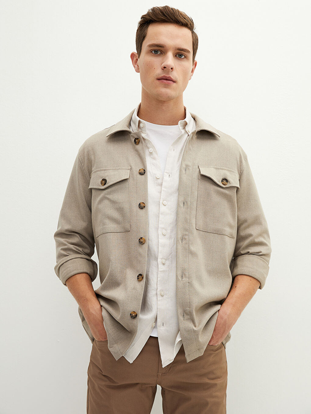 Casual Fit Men's Shirt Jacket-4