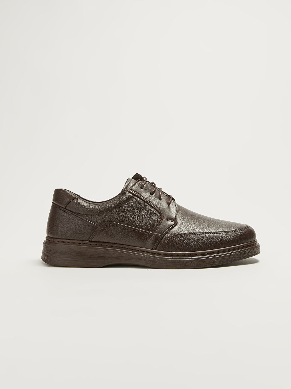 Kahverengi Bağcıklı Deri Erkek Klasik Ayakkabı-1