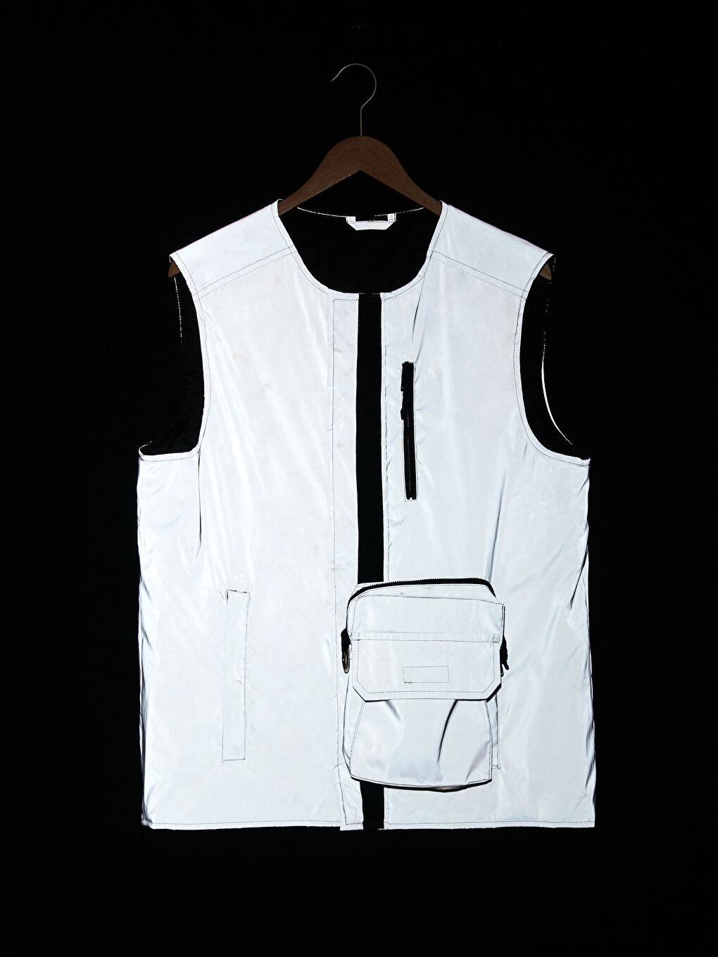 Vestă Pentru Bărbați Cu Guler De Ciclism Confortabilă și Geantă Reflectorizantă-8