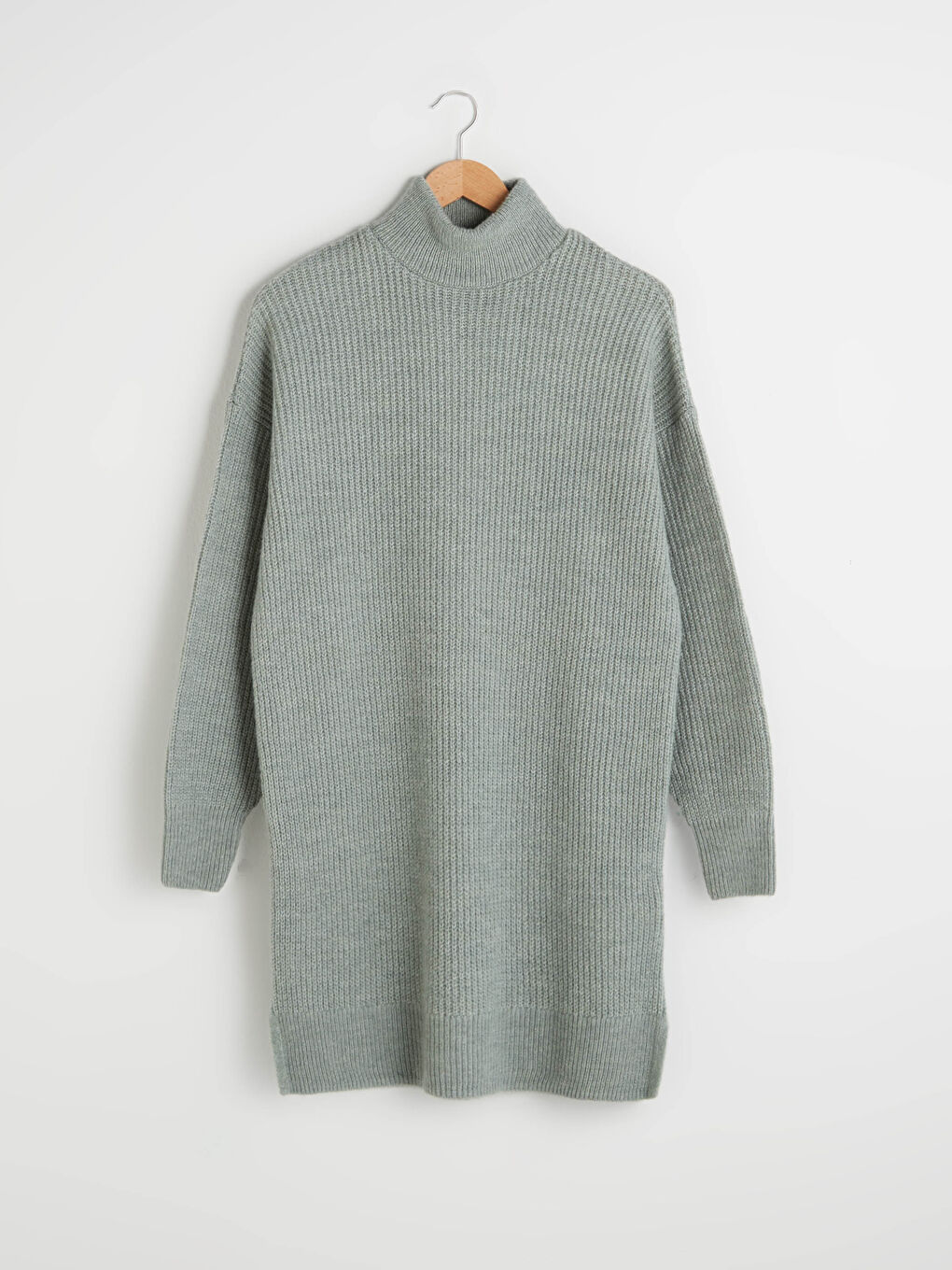 Туника Женская с Полуводолазкой, Стандартная, с Длинным Рукавом, Трикотажная-5