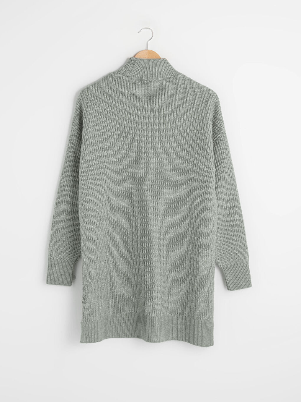 Туника Женская с Полуводолазкой, Стандартная, с Длинным Рукавом, Трикотажная-6