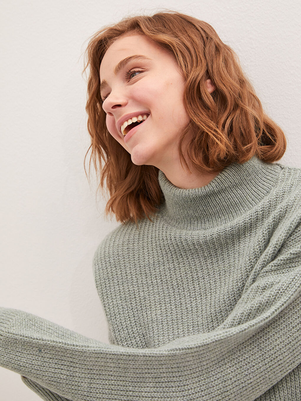 Туника Женская с Полуводолазкой, Стандартная, с Длинным Рукавом, Трикотажная-2