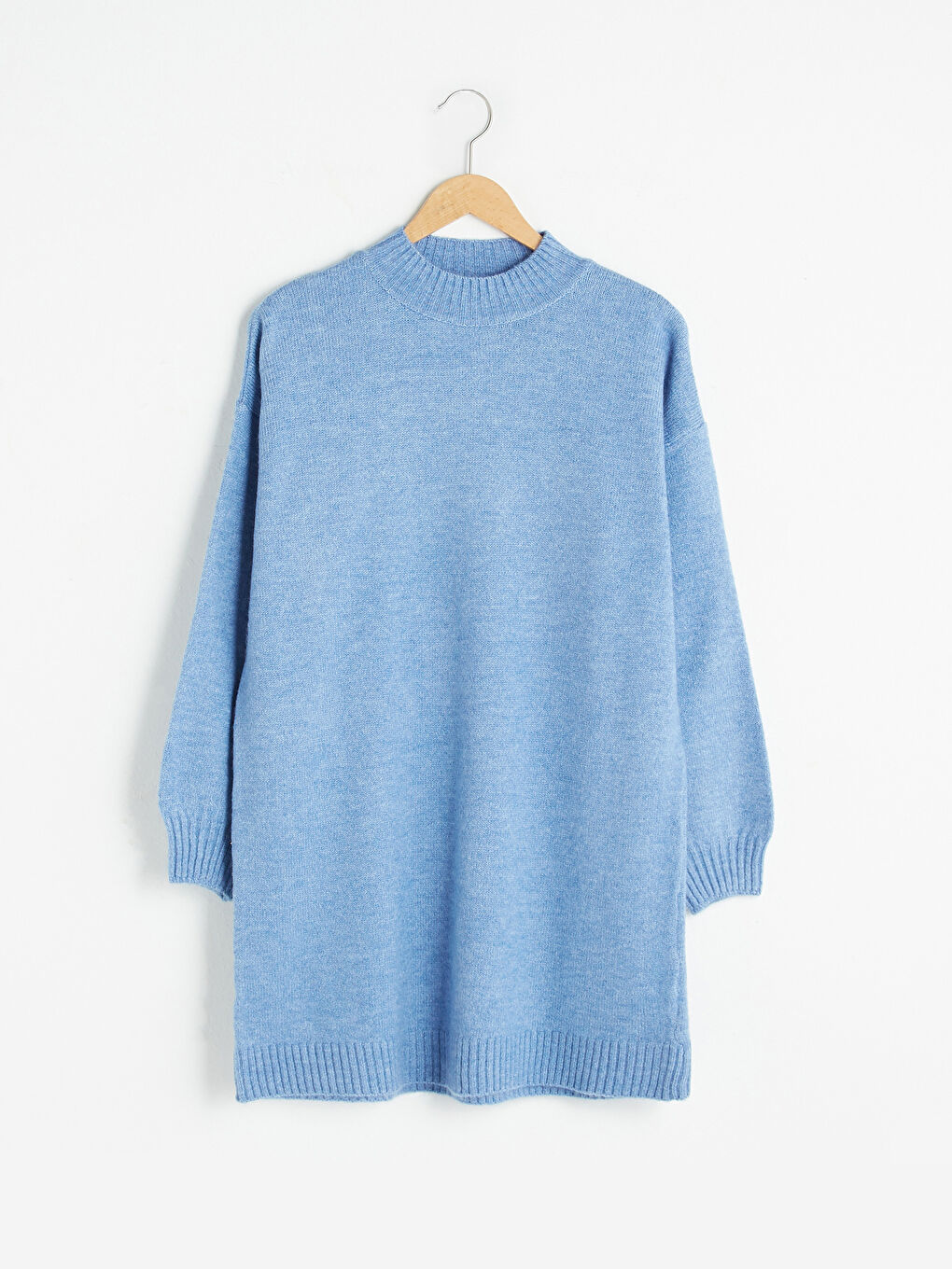 Half Turtleneck Oversize Women's Knitwear Tunic-5