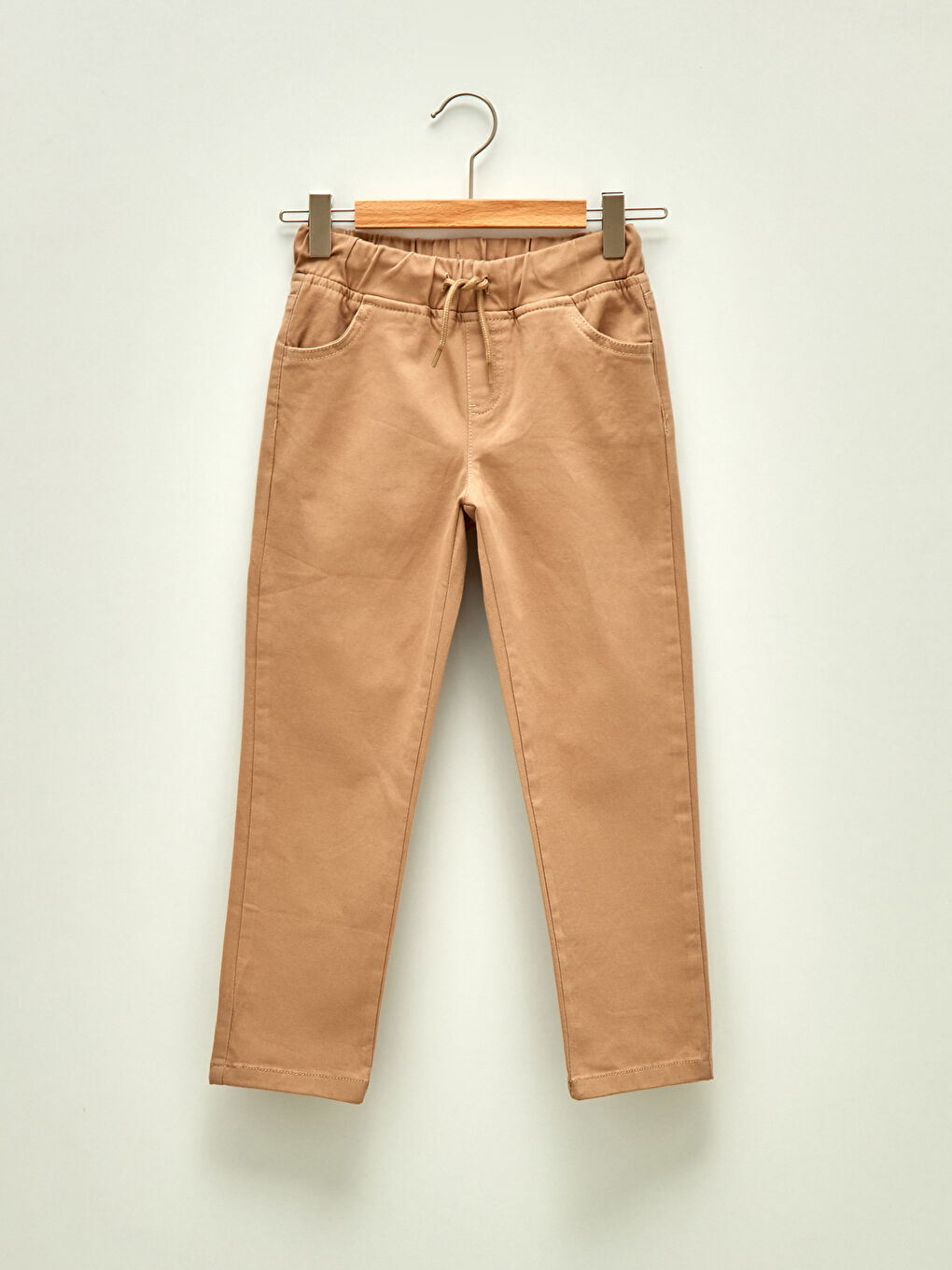LCW Kids Elastic Waist Slim Fit Gabardine Boy Trousers -W12190Z4-GBY