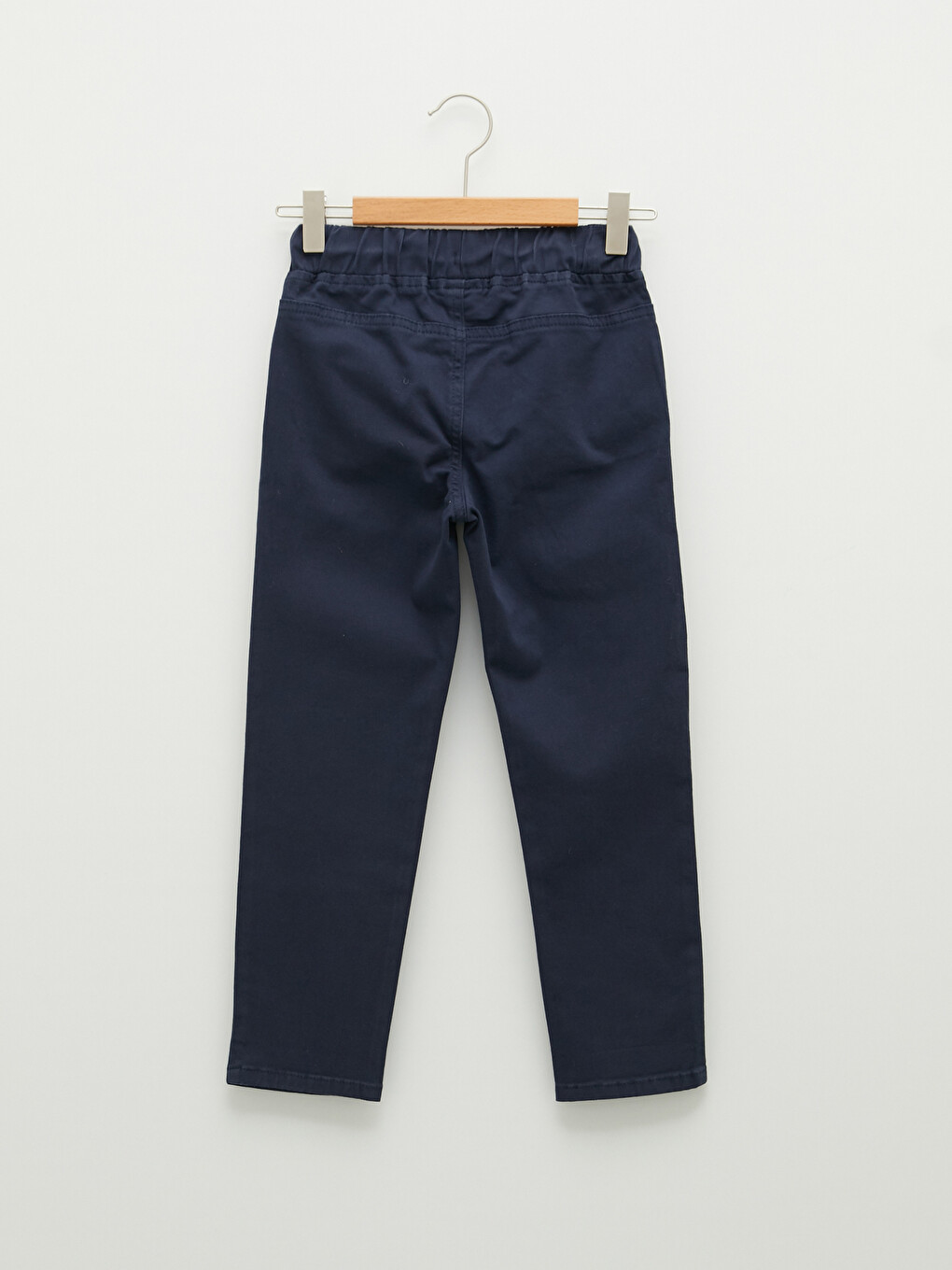 Elastic Waist Slim Fit Gabardine Boy Trousers-1