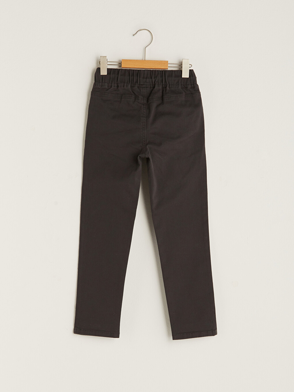 Pantalon Garçon Coupe Svelte Gabardine à Taille Élastique-1