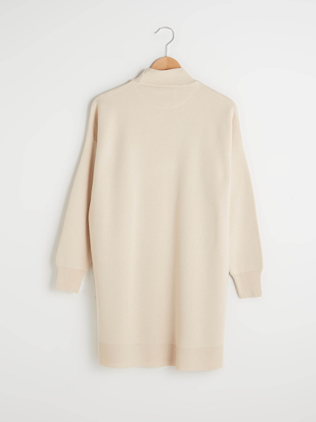 Tunique Femme En Tricot Surdimensionnée À Manches Longues Et Col Montant-6