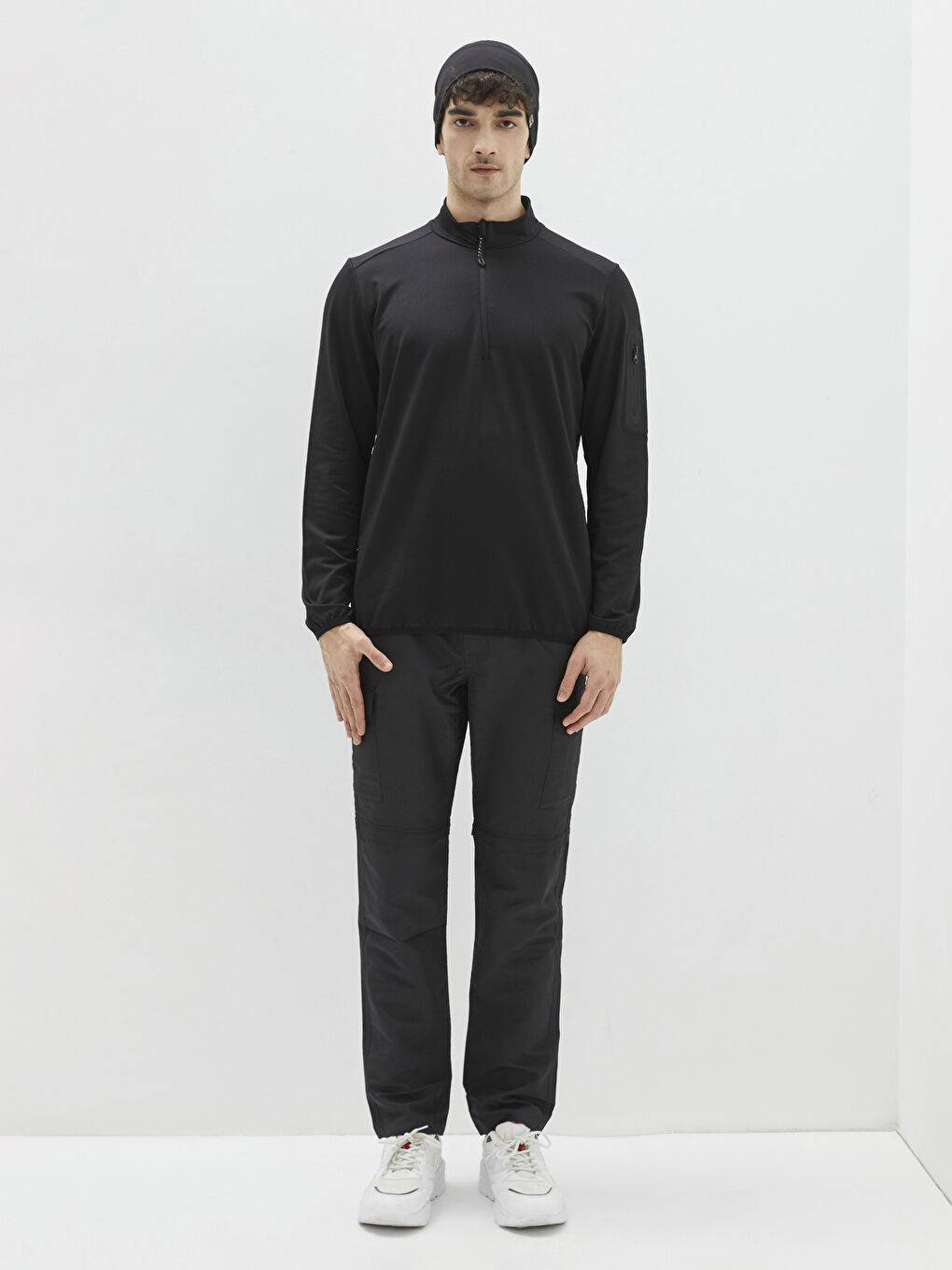 Siyah Yazı Baskılı Erkek Bere-3