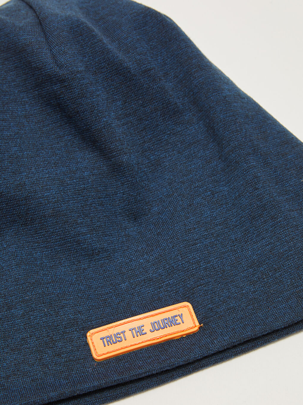 Lacivert Etiket Baskılı Erkek Triko Bere-3