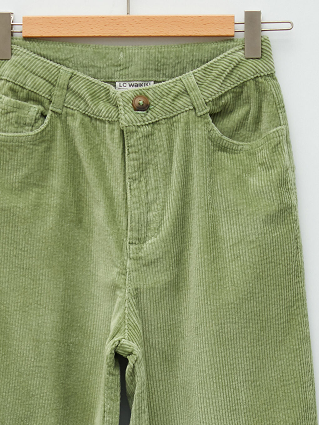 Elastic Waist Basic Bell-Bottoms Velvet Girl Trousers-6