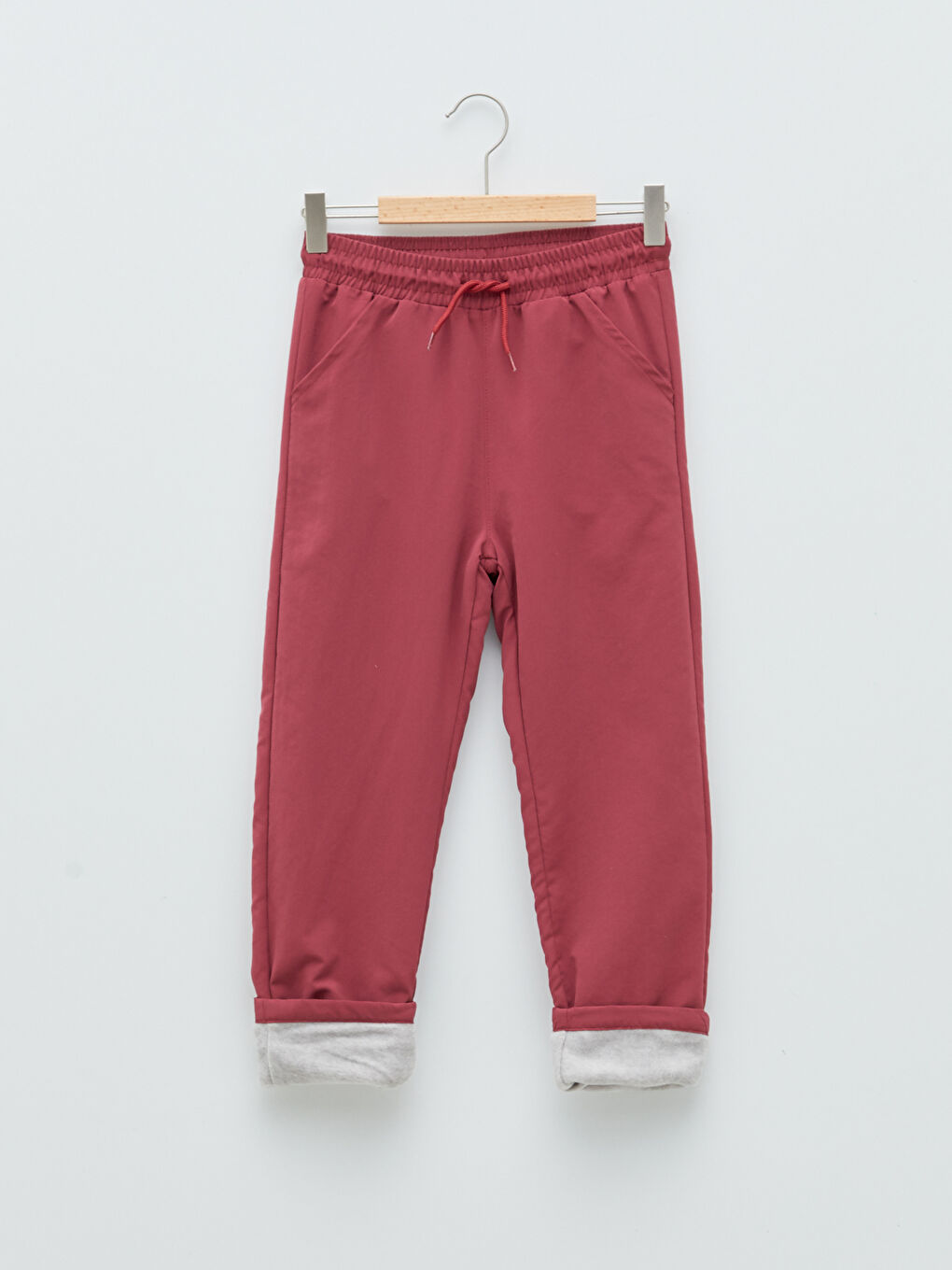 Базовые брюки на резинке с флисовой подкладкой для девочек-4