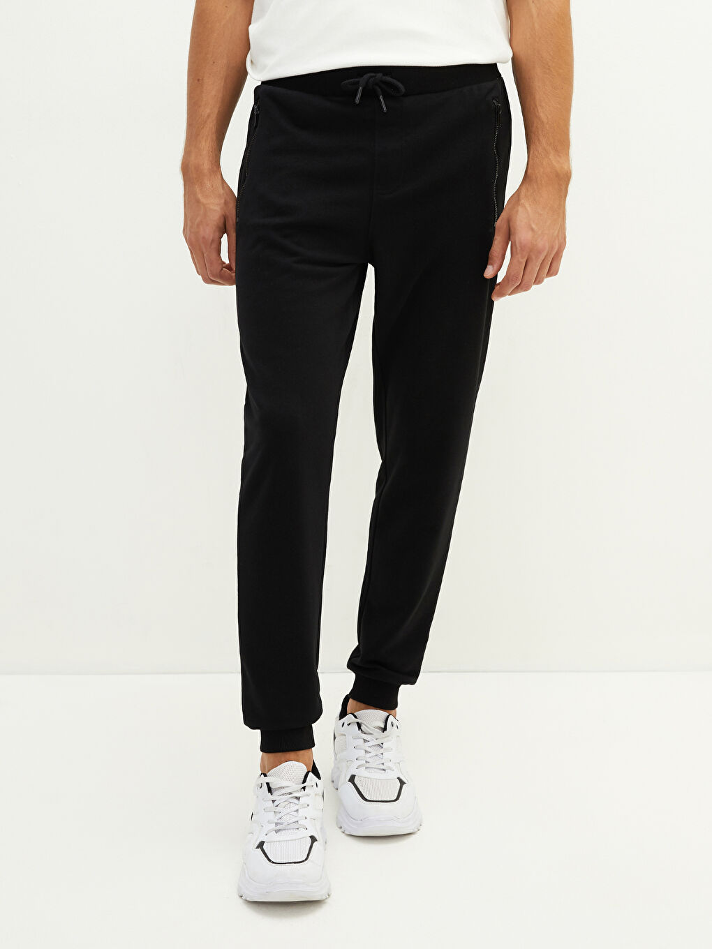 Siyah Slim Fit Erkek Jogger Eşofman Altı-5