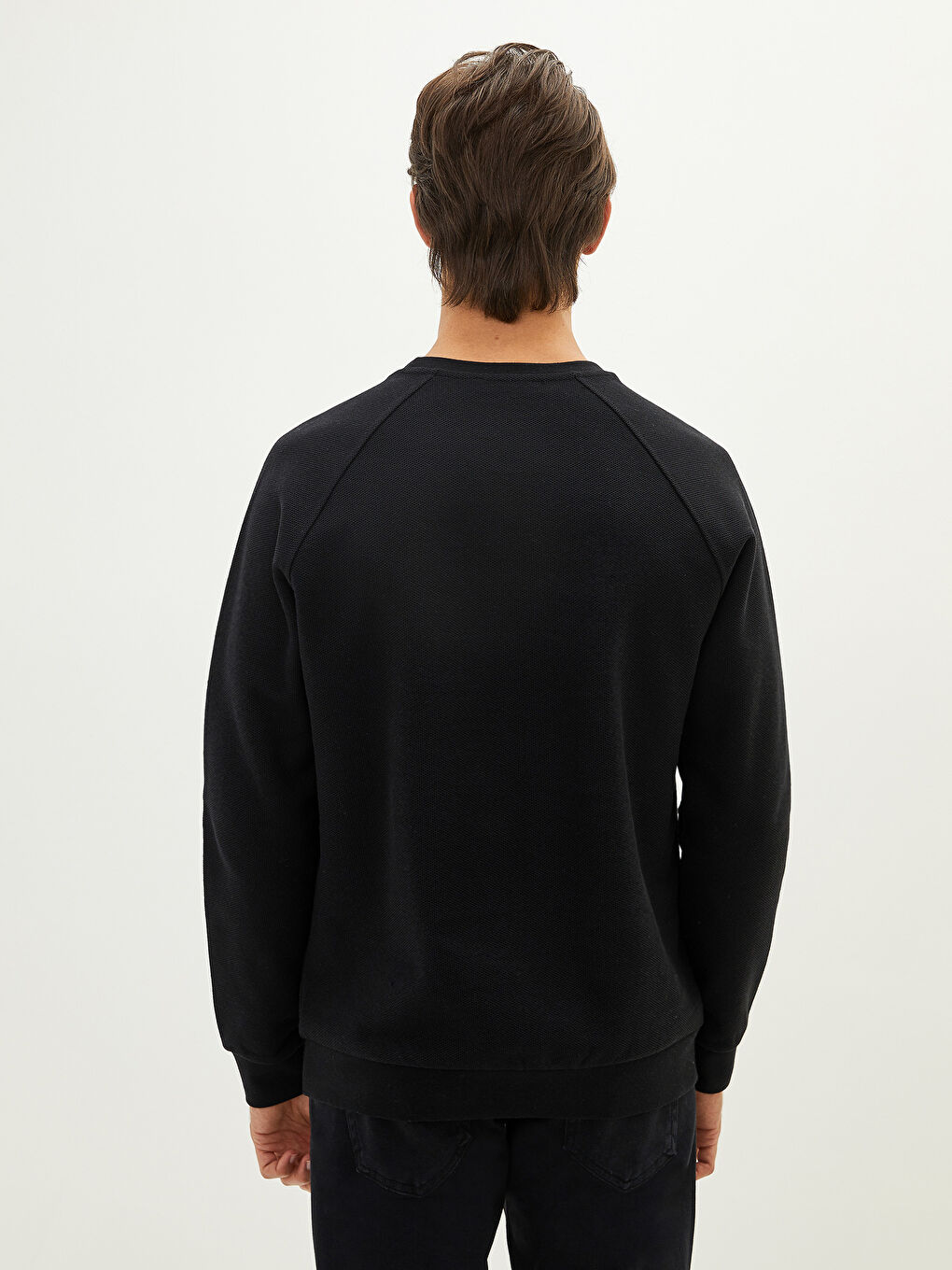 Суитшърт с кръгло деколте, дълъг ръкав, отпечатан, за мъже-4