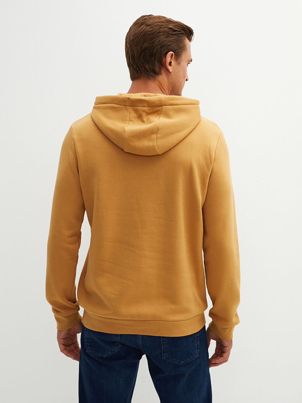 Uzun Kollu Baskılı Erkek Hoodie-5