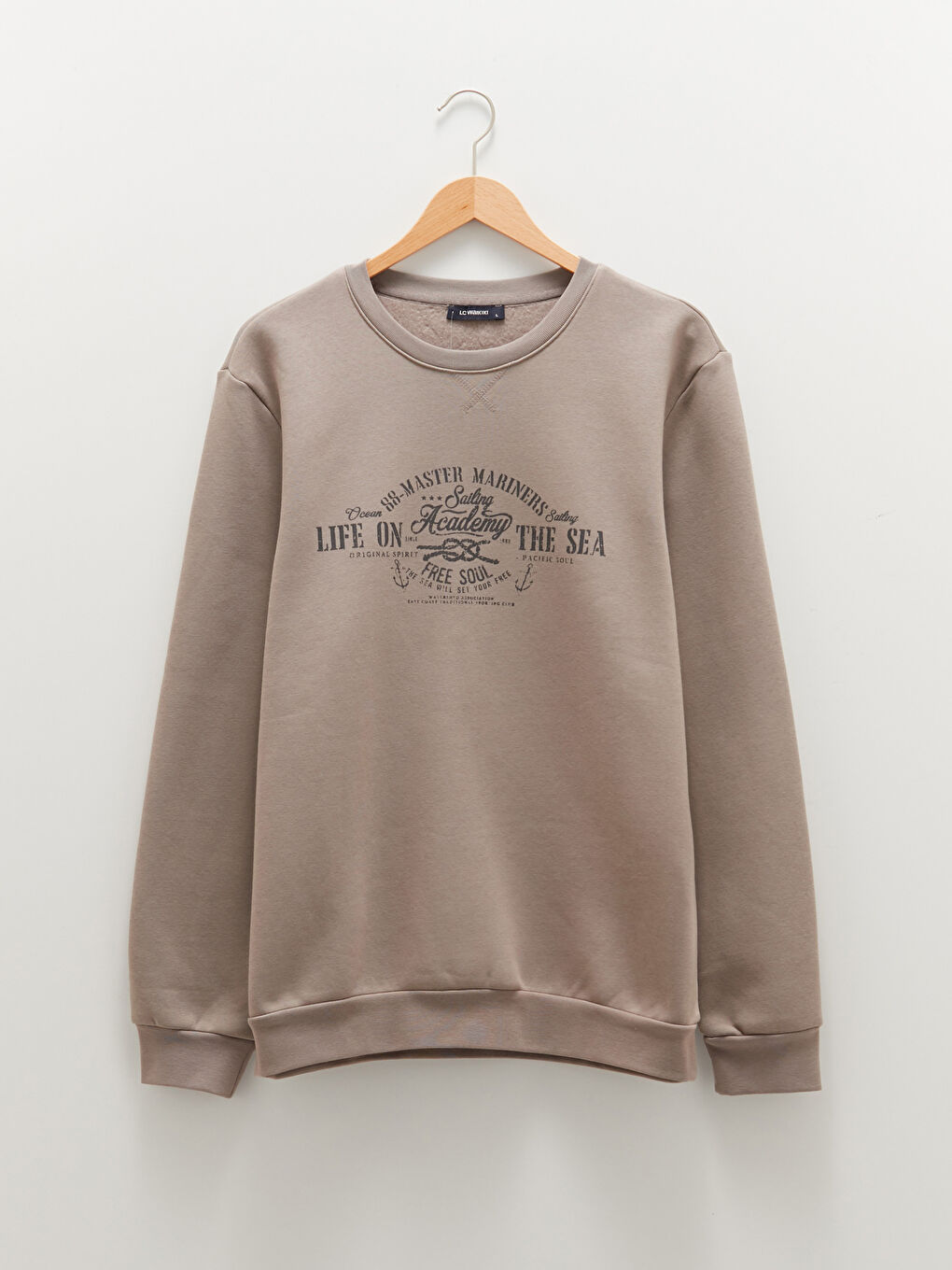 LCWAIKIKI Classic Crew Neck Long Sleeve Printed Men's Sweatshirt -W12321Z8-RR6