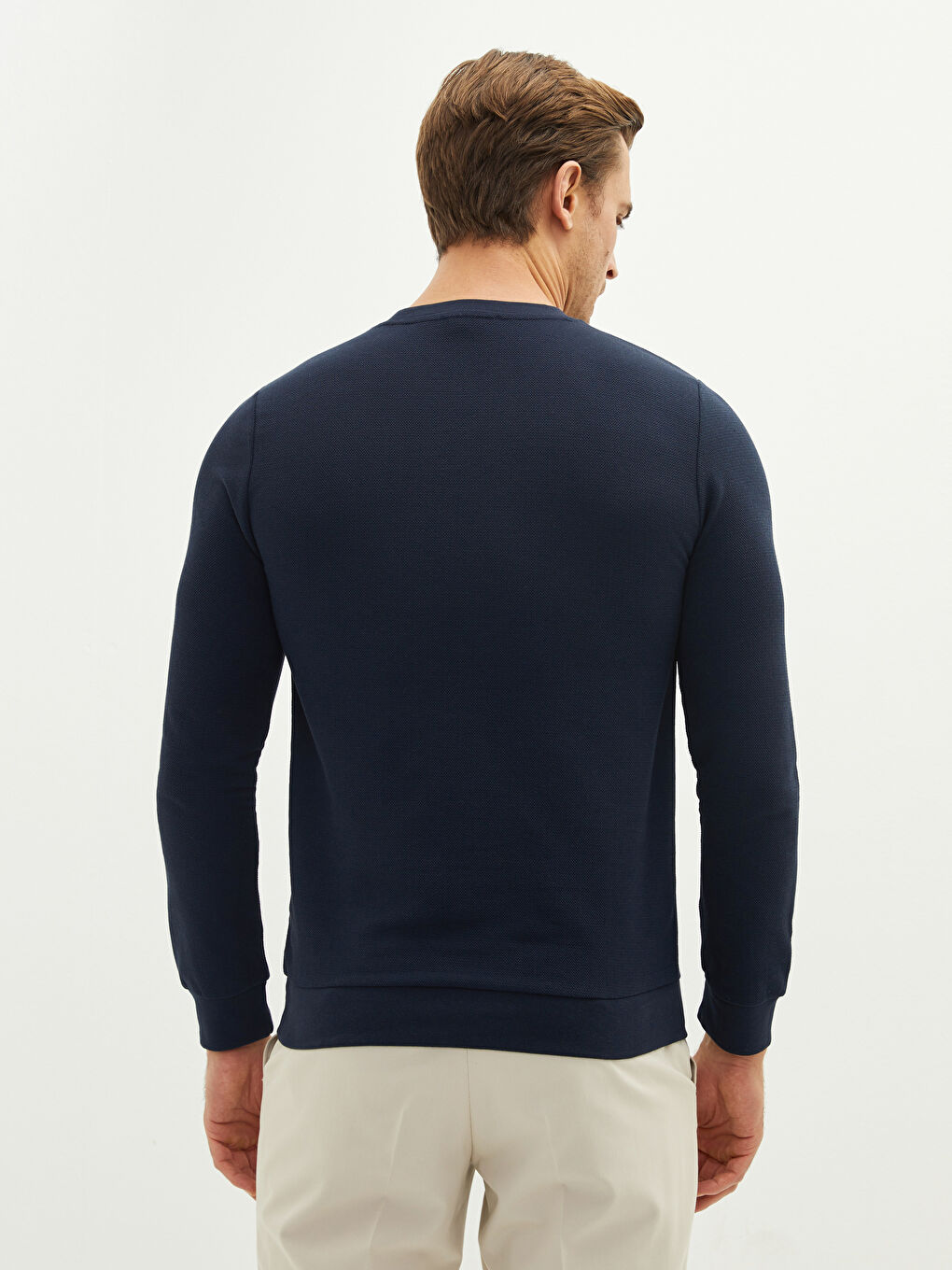 Crew Neck Long Sleeve Printed Men's Sweatshirt-3