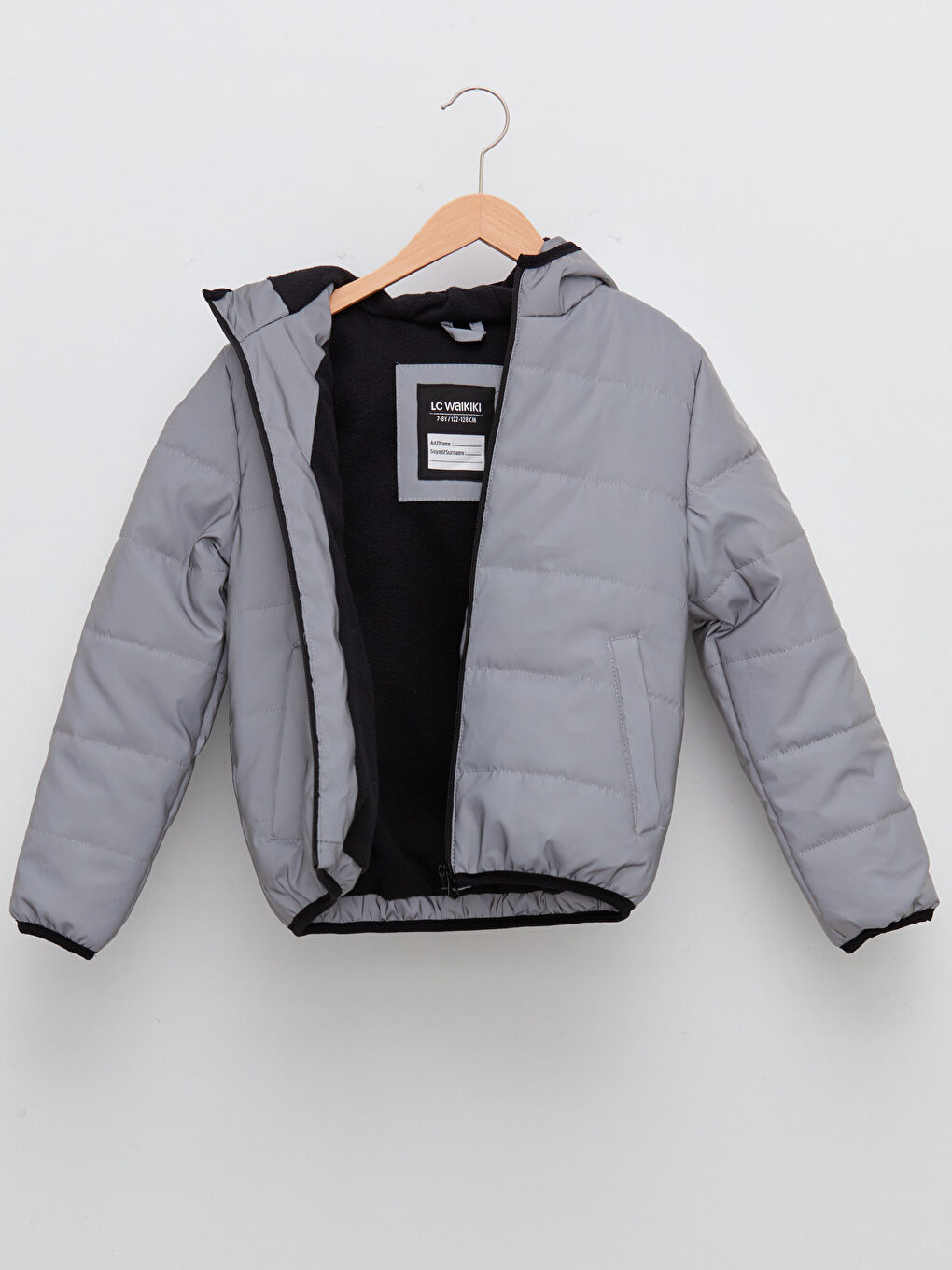 Kapüşonlu Basic Erkek Çocuk Reflektörlü Şişme Mont-2