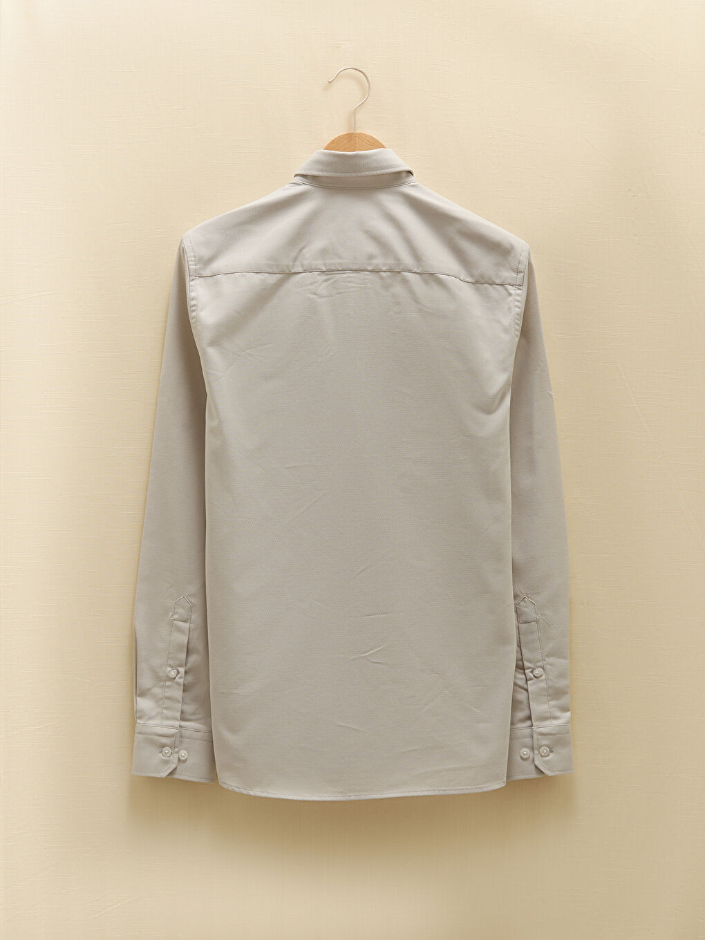 Slim Fit Long Sleeve Dobby Men's Shirt-6