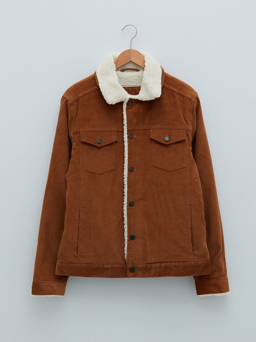 XSIDE Standard Fit Shirt Collar Men's Velvet Coat -W12490Z8-JJL