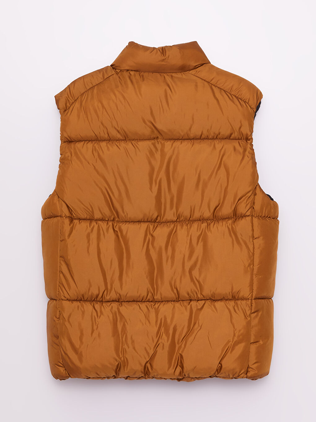 Kahverengi Slim Fit Dik Yaka Kalın Erkek Yelek-7