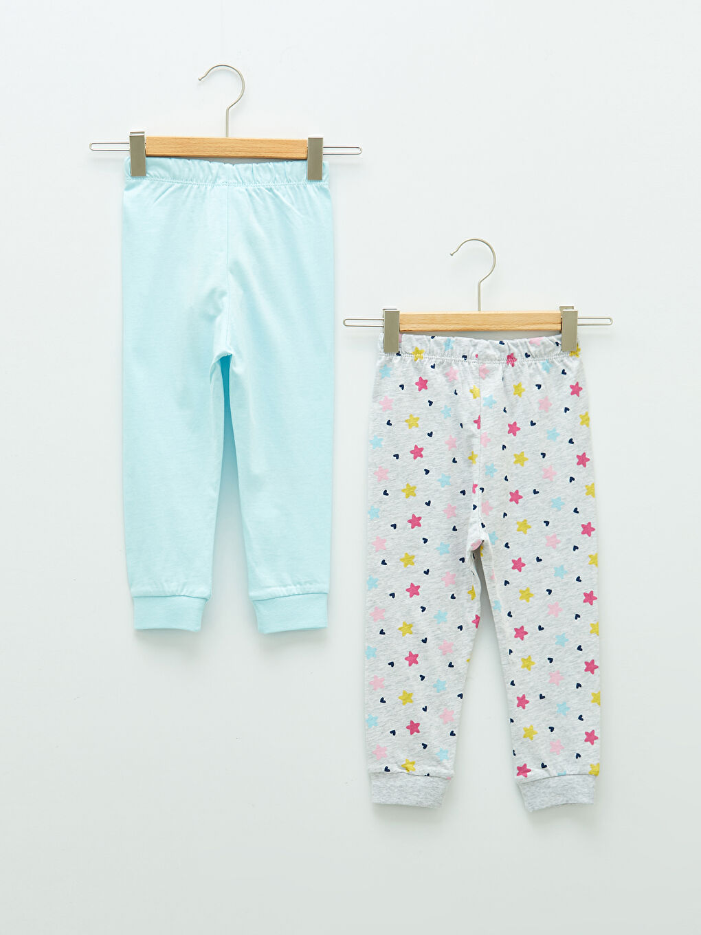 LC Waikiki Elasticated Waist Baby Girls' Pyjama Bottoms 2 Pack -W12523Z1-QVY