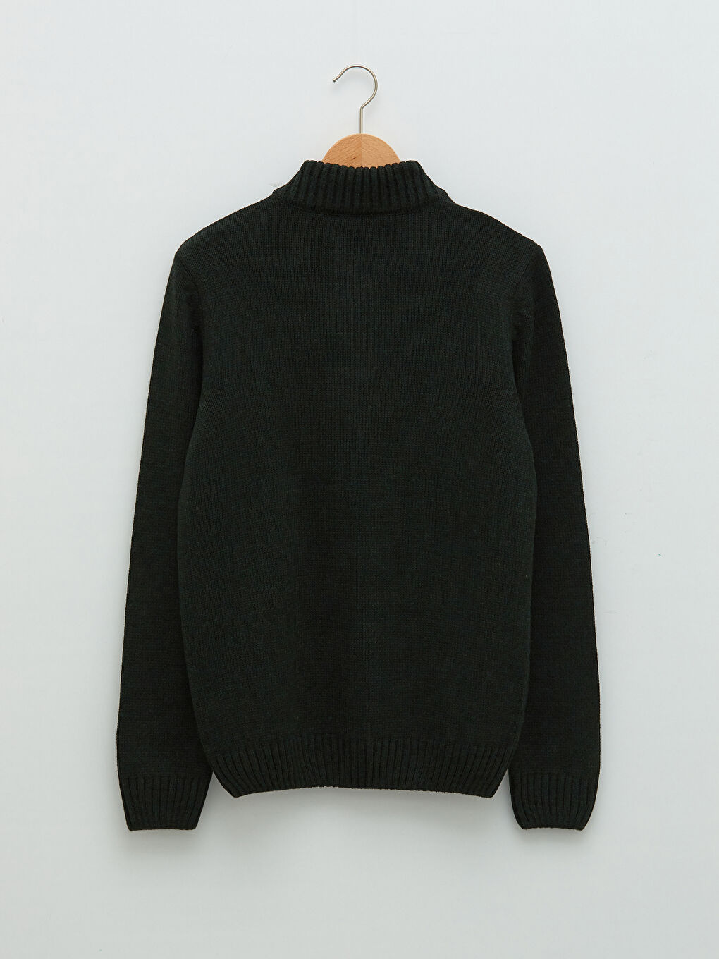 Džemper za Muškarce sa Rolkom na Kopčanje i Dugim Rukavima od Trikotaže-6