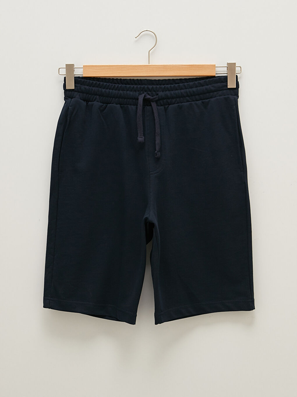 Lacivert Standart Kalıp Örme Erkek Şort-5