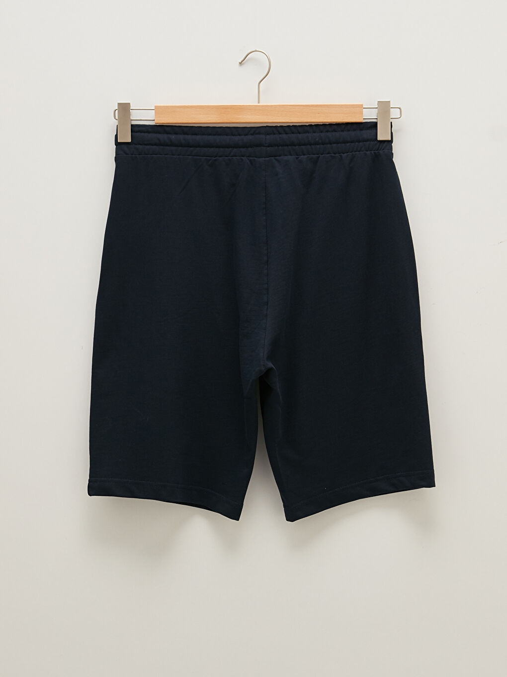 Lacivert Standart Kalıp Örme Erkek Şort-6