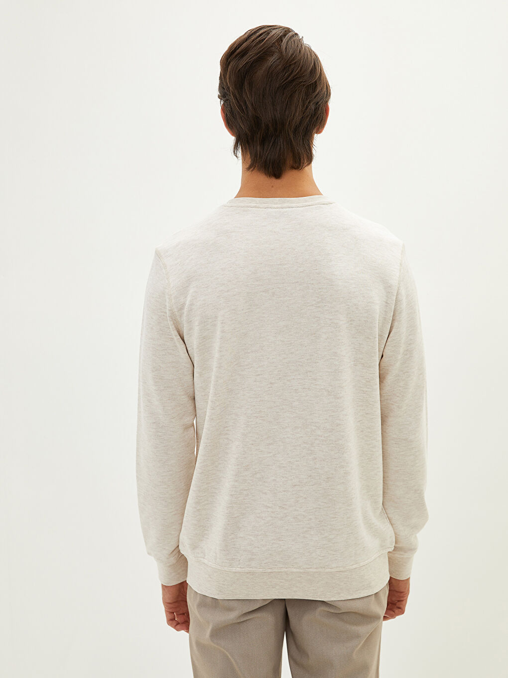 Crew Neck Long Sleeve Basic Men's Sweatshirt-4