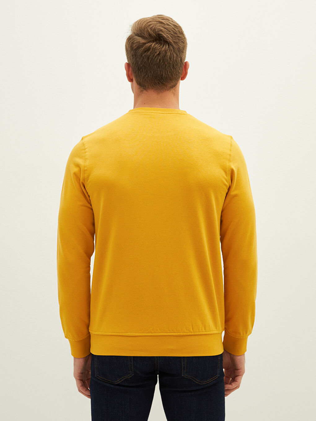 Crew Neck Long Sleeve Basic Men's Sweatshirt-4