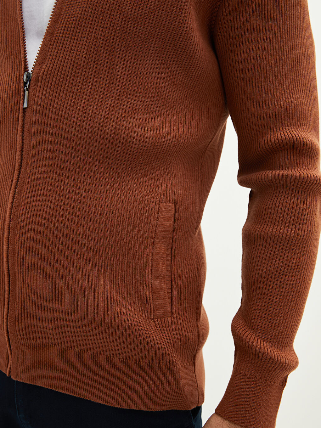 Standard Fit College Neck Men's Cardigan-3