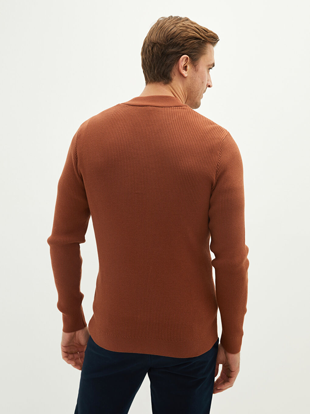 Standard Fit College Neck Men's Cardigan-4