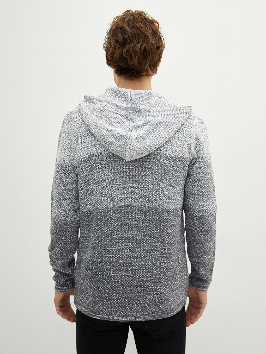 Hooded Long Sleeve Men's Knitwear Cardigan-5