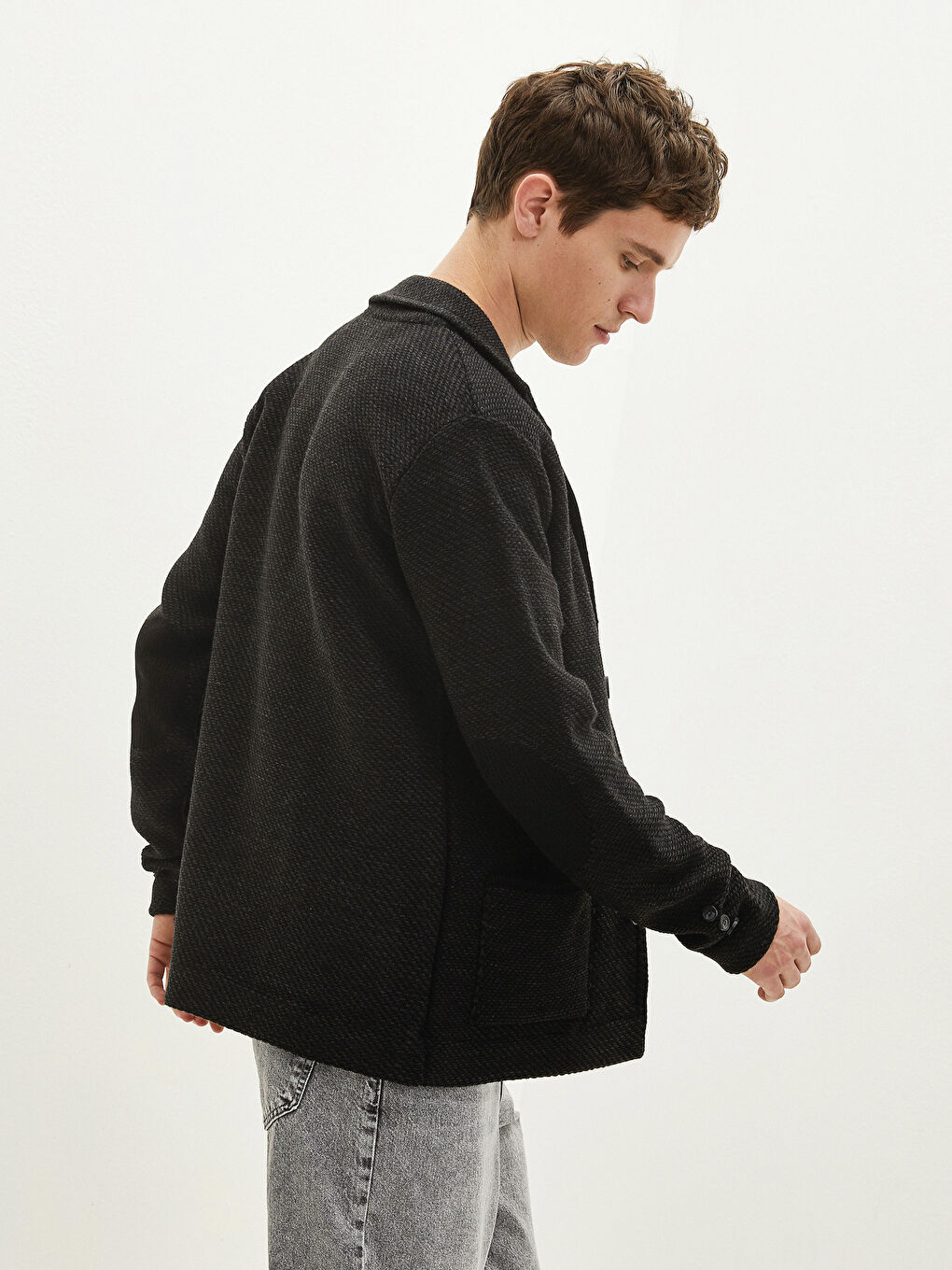 Slim Fit Shawl Collar Men's Knitwear Cardigan-3