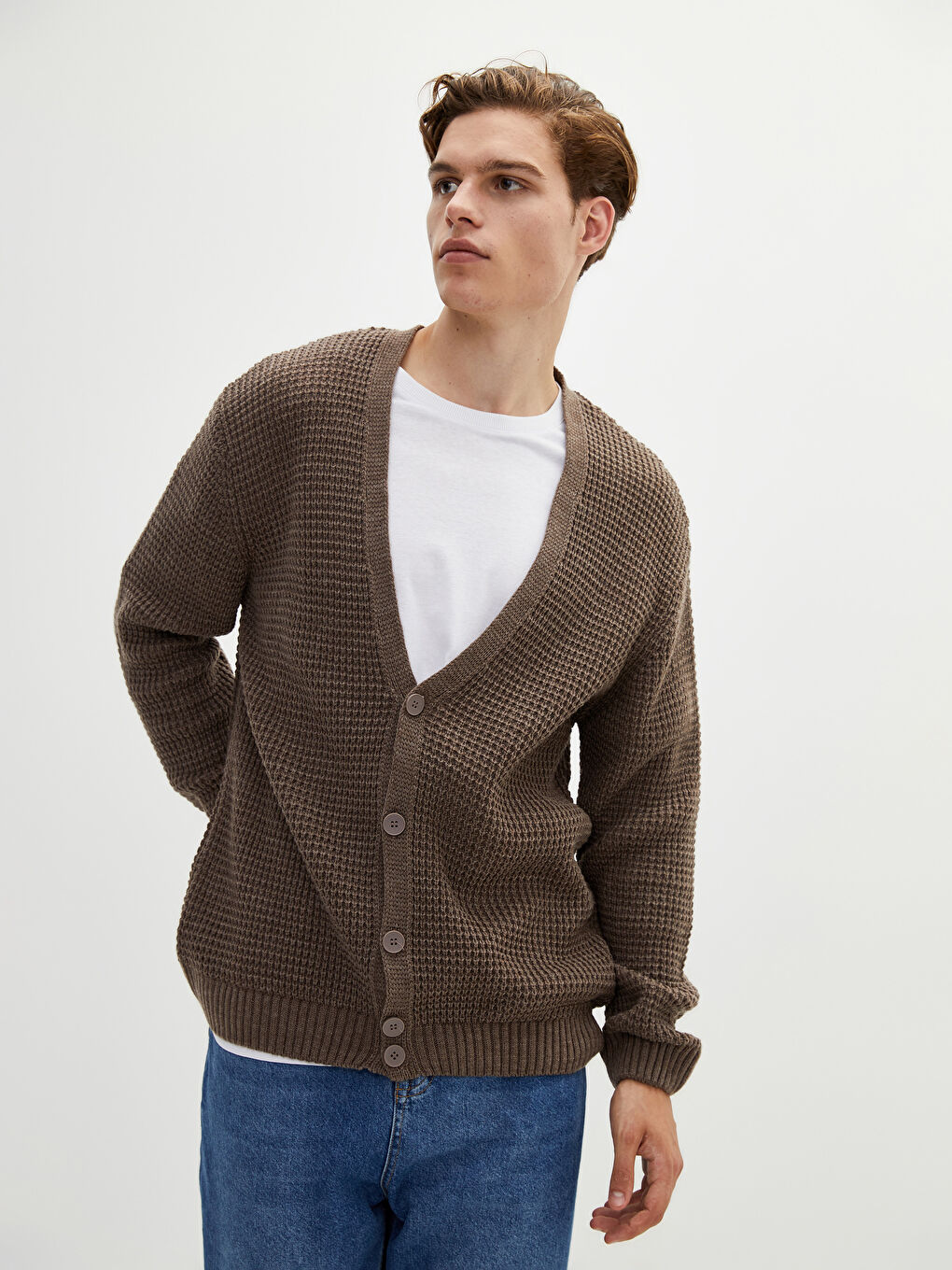 XSIDE Standard Fit Schalkragen Herren Strickjacke -W12652Z8-PSD