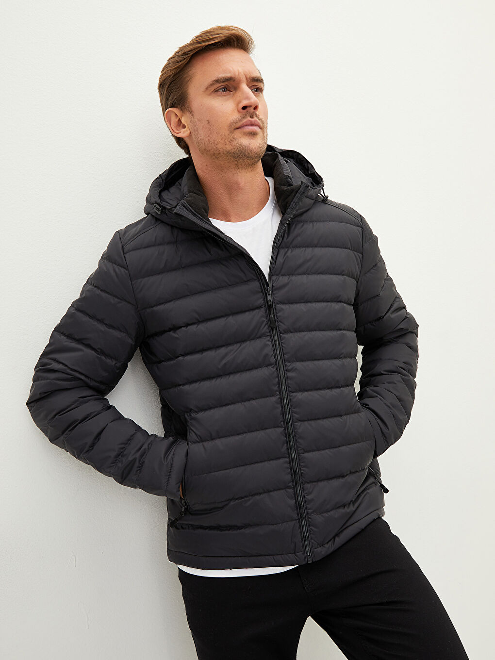 LCWAIKIKI Classic Standard Fit Hooded Men's Coat -W12659Z8-CVL