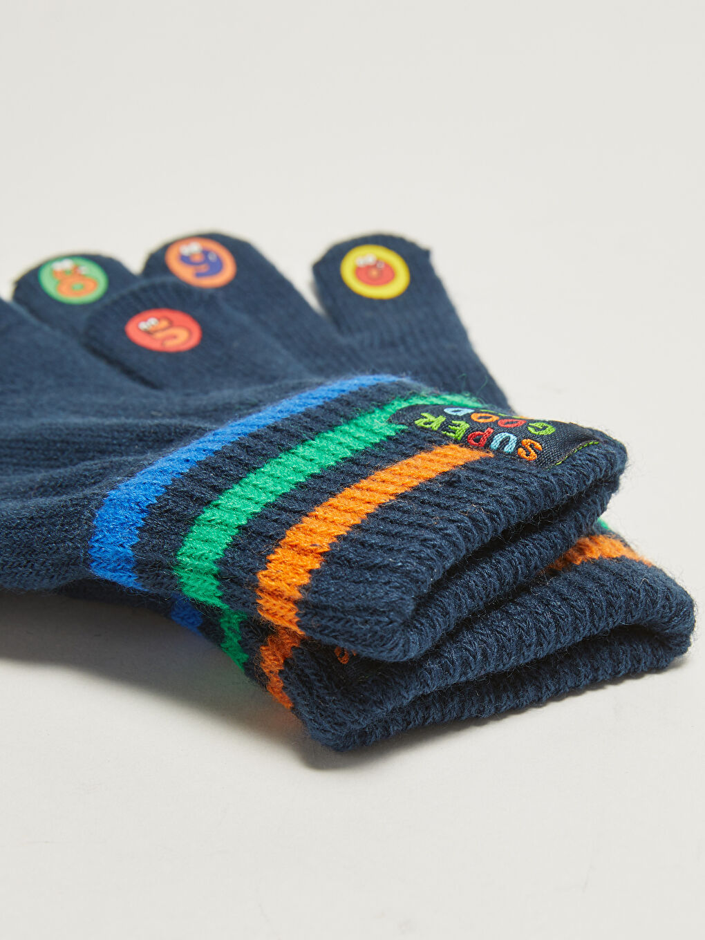 Boy's Figure Printed Knitwear Gloves-1