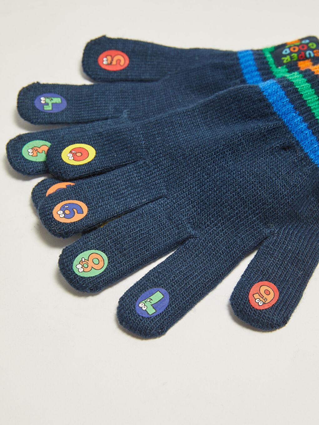 Boy's Figure Printed Knitwear Gloves-2