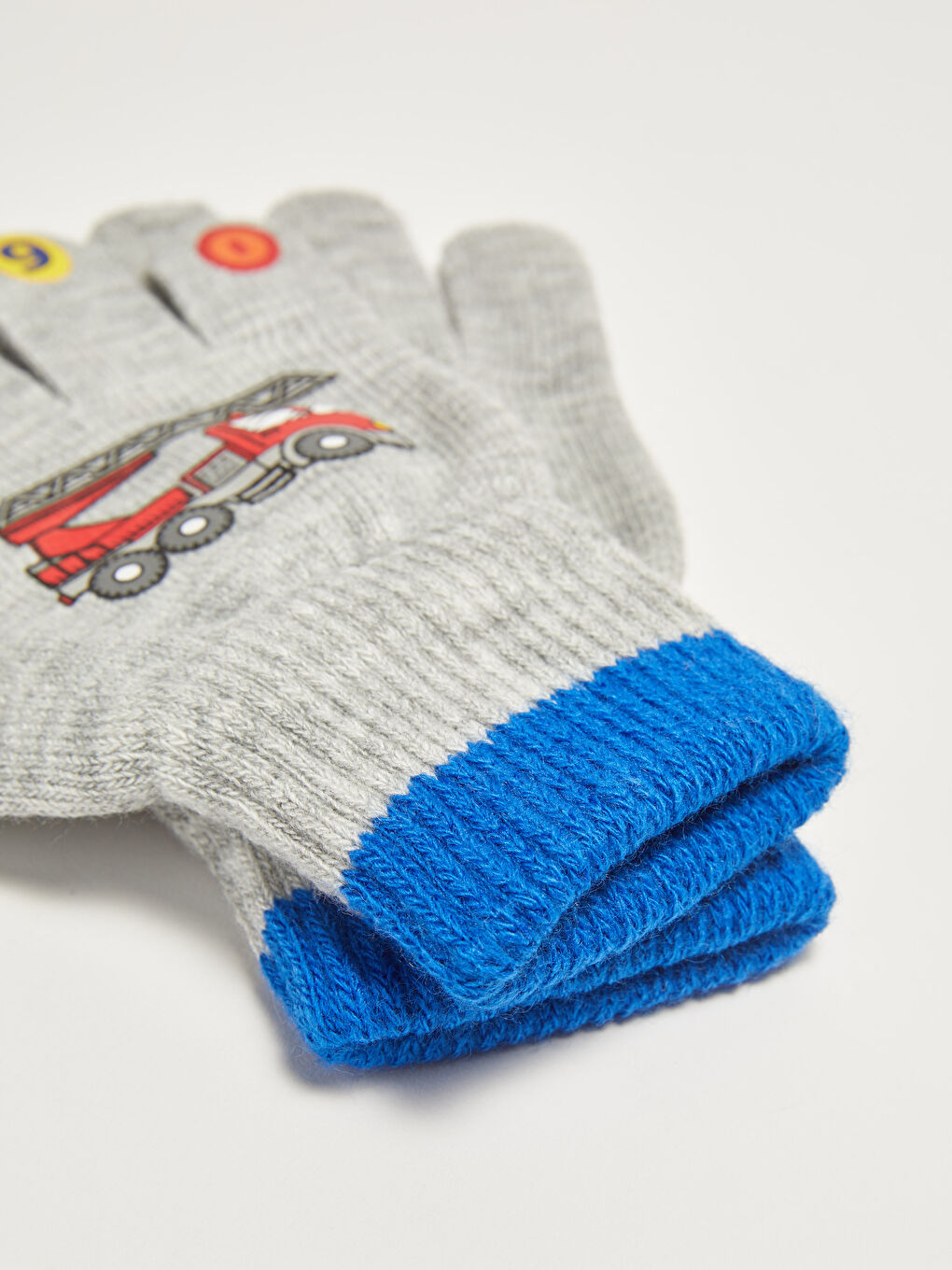 Firetruck Printed Boys Tricot Gloves-3