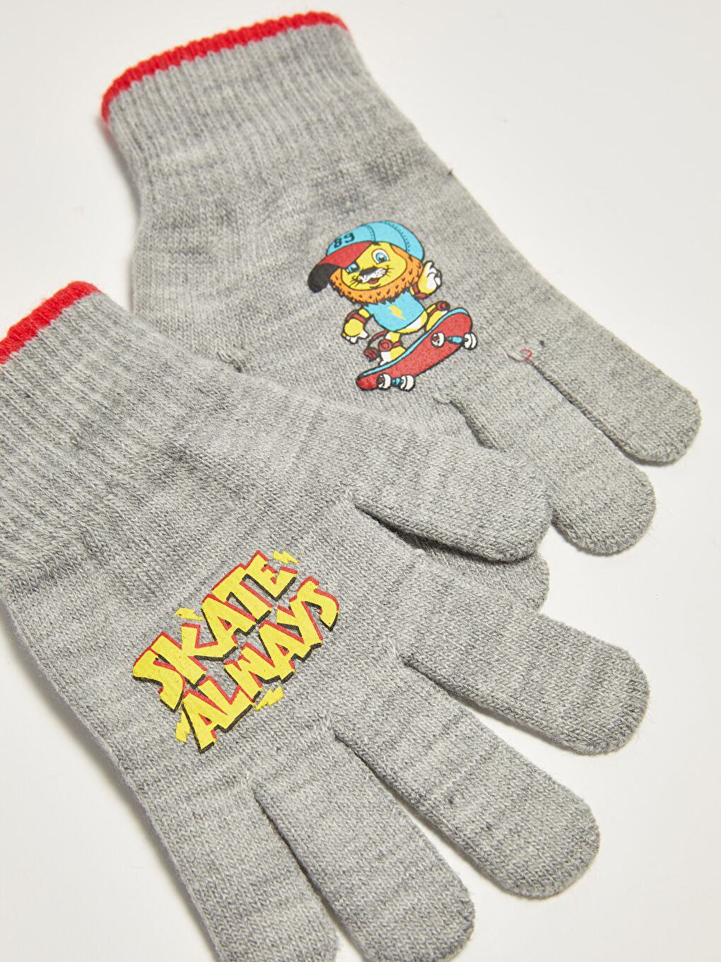 Boys Printed Tricot Gloves-2