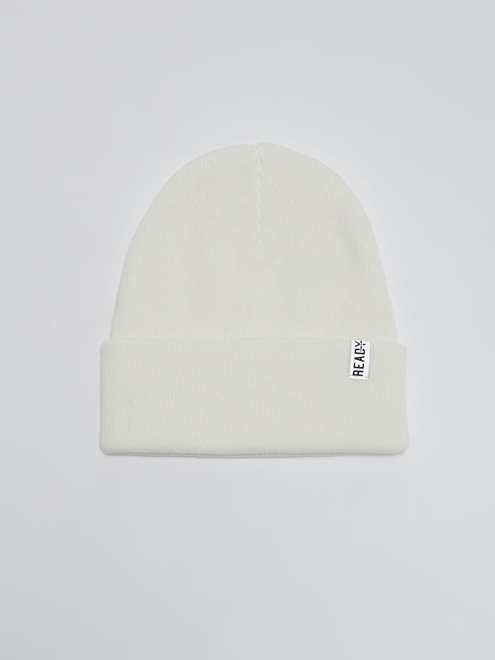 Ekru Etiket Baskılı Erkek Çocuk Triko Bere