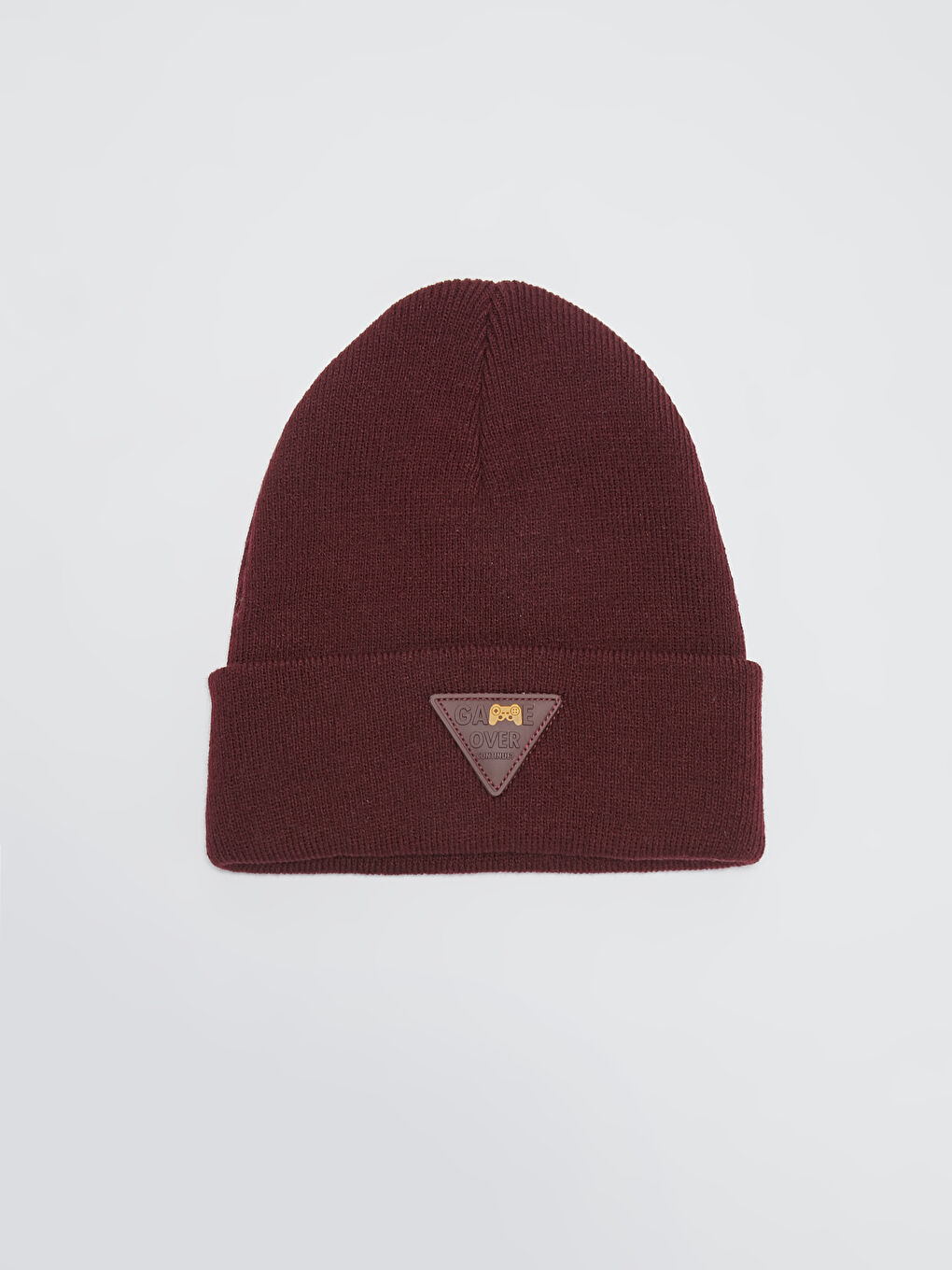 Жазуы бар ұл трикотаж бини шапкасы