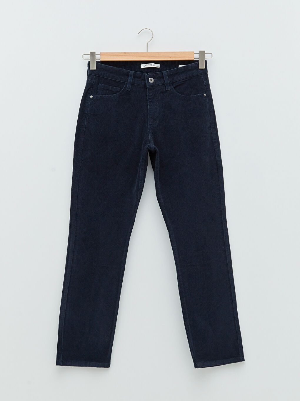 Стандартна кройка кадифени чино панталони за мъже-5