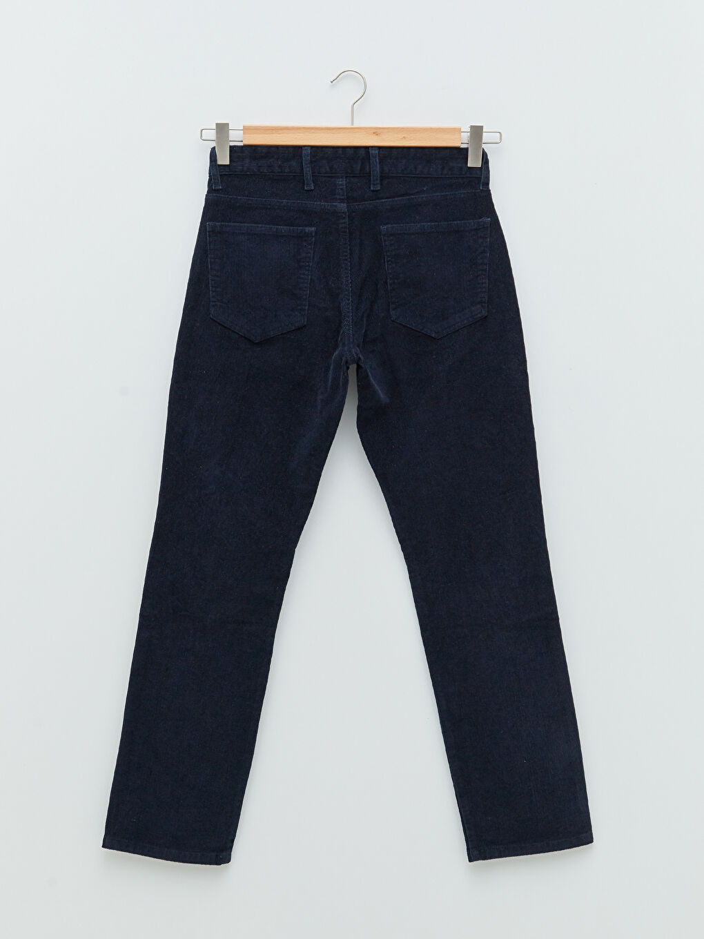 Стандартна кройка кадифени чино панталони за мъже-6