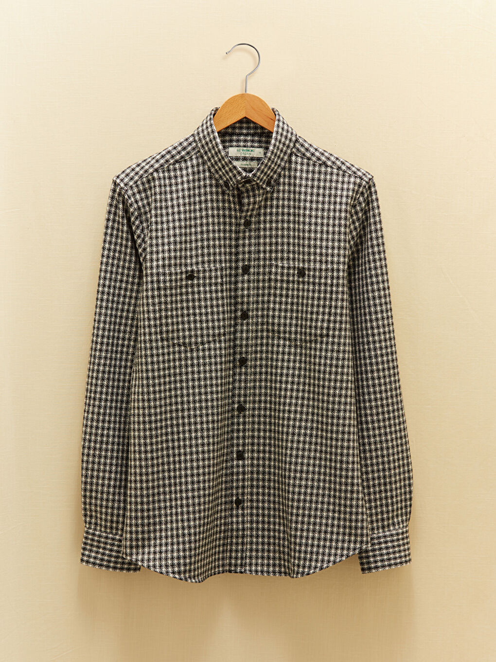 LCWAIKIKI Classic Regular Fit Long Sleeve Plaid Gabardine Men's Shirt -W12771Z8-LKX